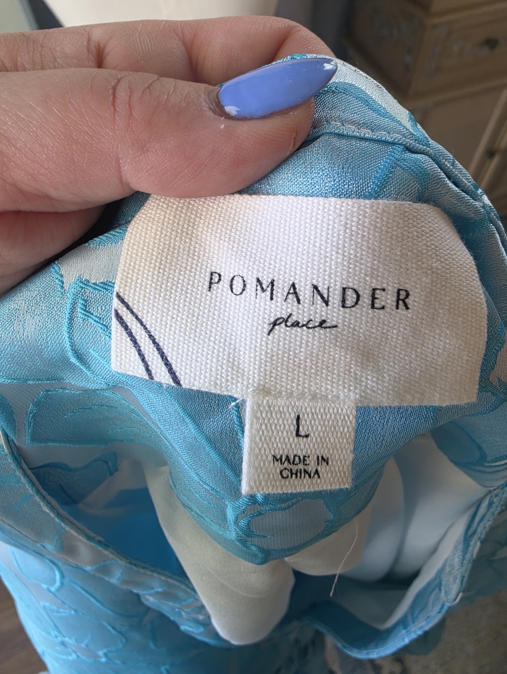 Tuckernuck Pomander Place Blue Daisy Jaquard Kenzo Dress - Picture 3 of 5